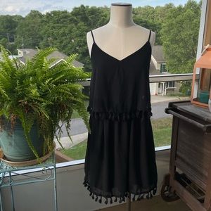 Bohemian Black Spaghetti Strap Dress